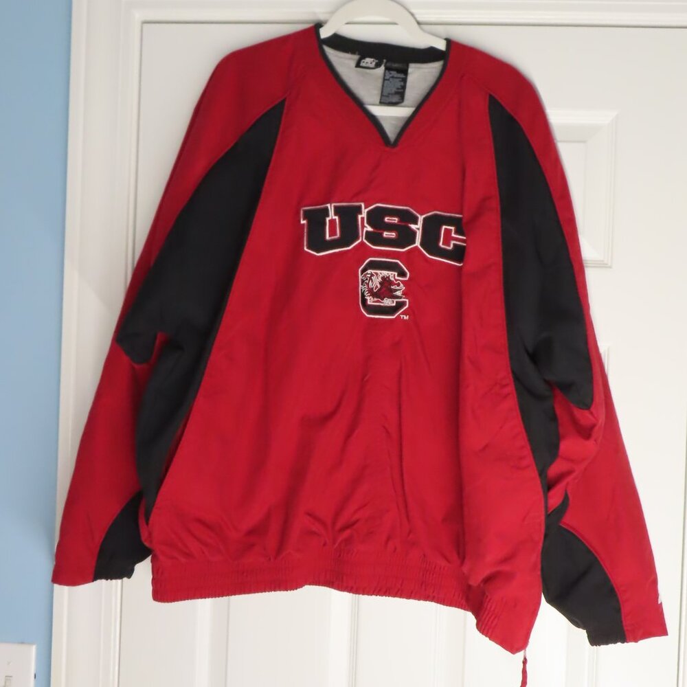 USC Gamecocks Team Starter Pullover Windbreaker Lined Embroidered University XL